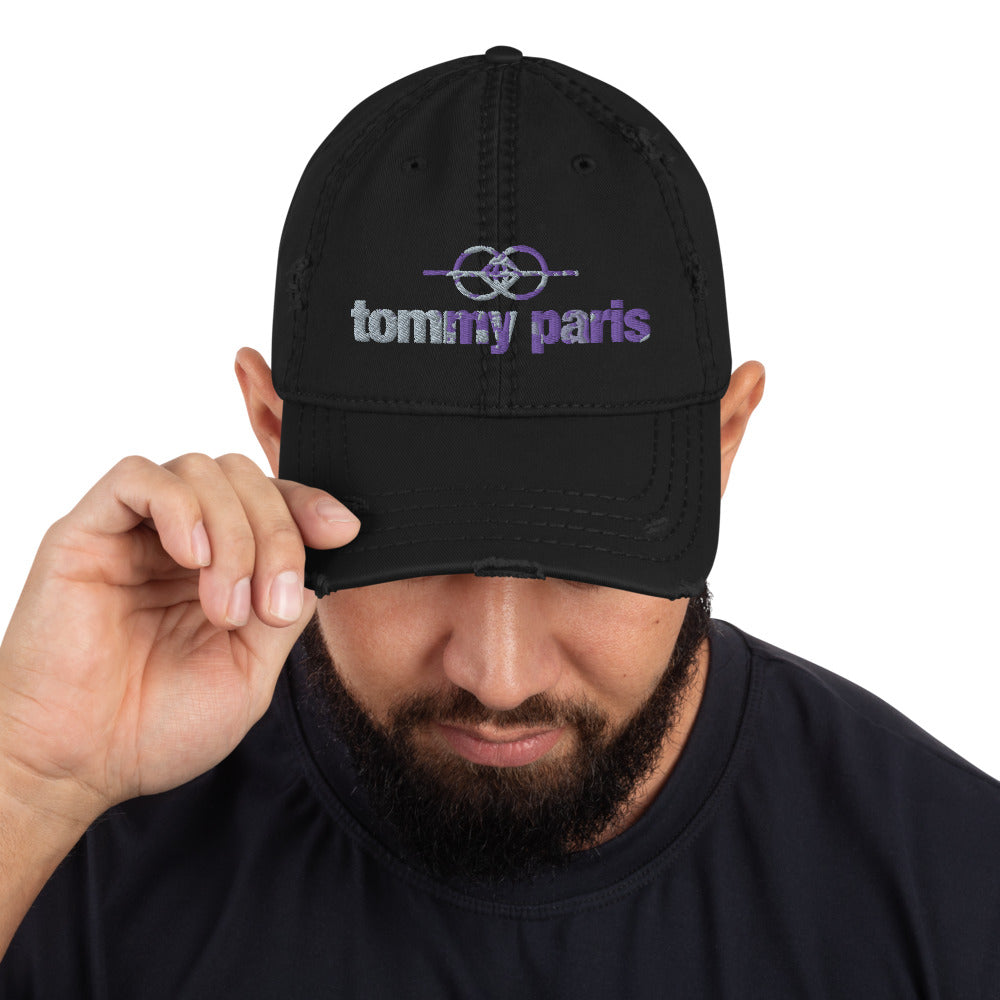 Tommy Paris Logo And Symbol - Overlay - Distressed Hat