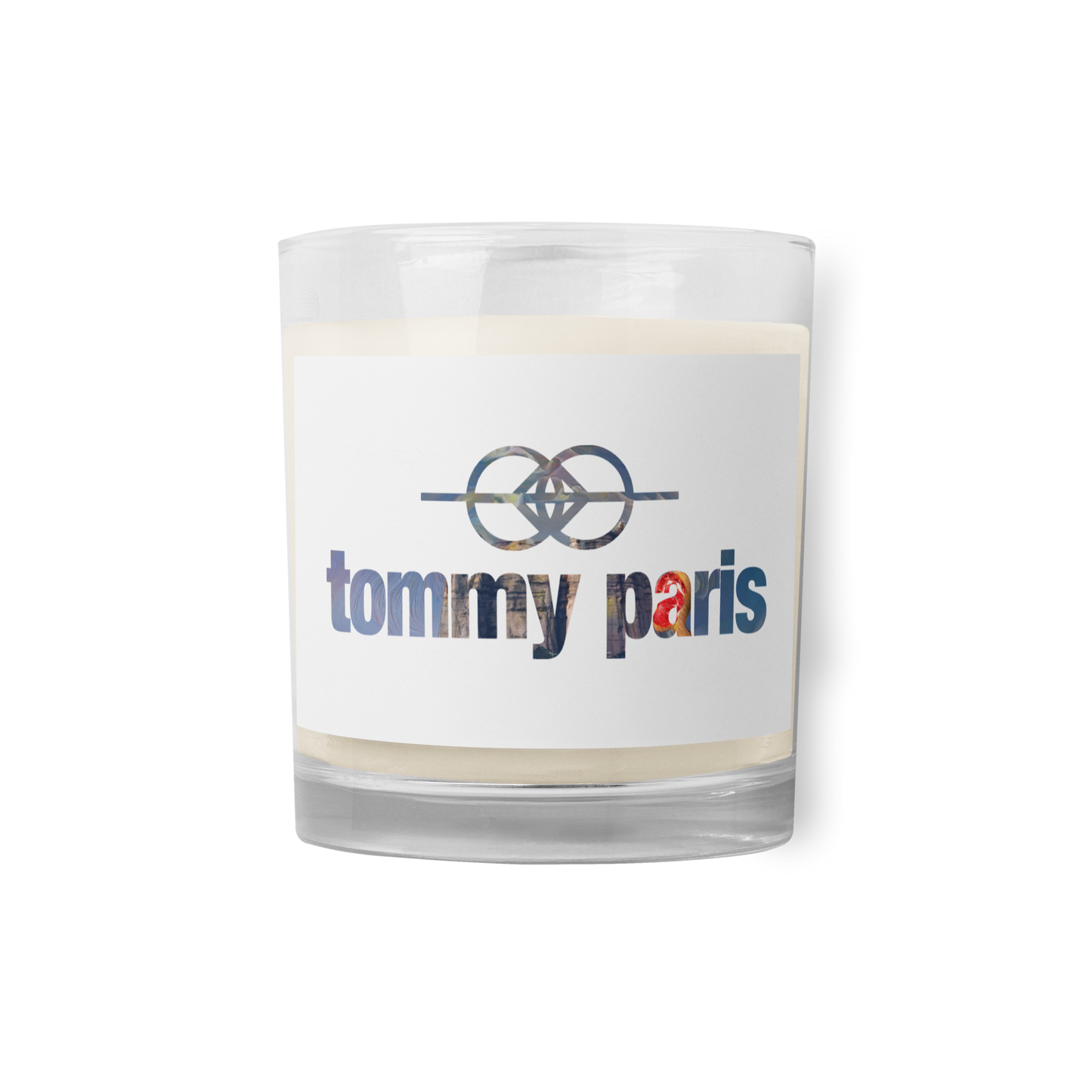 Tommy Paris Logo Glass jar soy wax candle